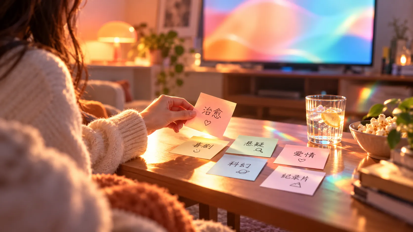 表现清晰视频画面与观看情境的主题素材